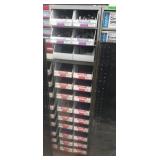 Stackable plastic bolt bins with anchor bolts,