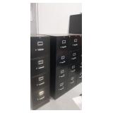 4 metal Hon 4 drawer file cabinets some with keys