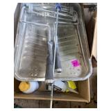 Box full of paint items and caulk