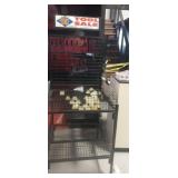 Store display wire standing grab bin 2 teir