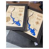 2 oconto river laser, engraved pictures