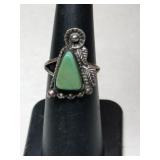 Silver Navajo turquoise Stone ring    size 5.5