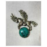 Silver Chaco Canyon turquoise kingsman horse