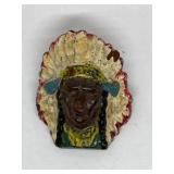 hand-painted chalkware Native American chief