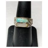 Silver southwest Carolyn  Pollack turquoise Ring