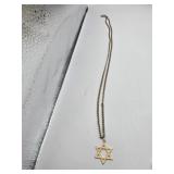 14k Star of David and 24" chain 8.78 grams