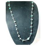 Brown beaded turquoise necklace