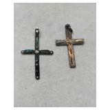 Silver Navajo  cross pendants   .110 oz