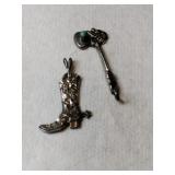 Silver Navajo turquoise hatchet cowboy boots