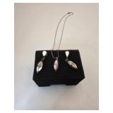 Zuni Pendant on 20" Chain with matching Earrings