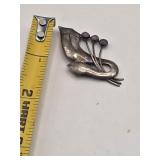 Silver Brooch marked Taxco Sterling  5 grams