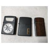 3 Zippo lighters