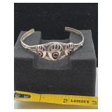 Navajo Turquoise and Sterling Cuff Bracelet 6