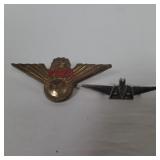 American airlines metal and twa plastic pins