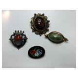 Multi-stone brooches