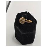 18k H G E C Z  ring size 8 missing center stone