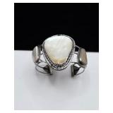Sterling and Moonstone Cuff Bracelet
