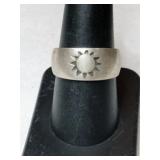Silver sun band  ring. Marked 925 Size 8  .200 oz