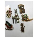 Christmas brooches