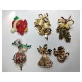 Christmas brooches