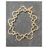 Gold tone Disney Mickey mouse bracelet