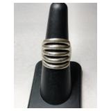 Silve art deco Ring marked Sterling size 6