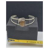 Navajo Sterling and Tigers Eye Cuff Bracelet 10