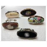 5 vintage mirrored lipstick  holders