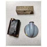 3 vintage lipstick holders
