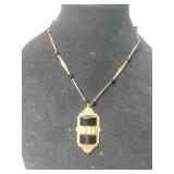 Art Nouveau Mourning pendant necklace