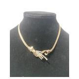 Trifari gold tone " Meteor " necklace