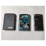 3 Zippo lighters
