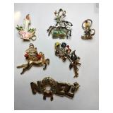 Christmas brooches