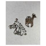 Silver native American pendant marked Sterling