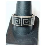 Silver native American band ring size 11.