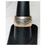 Silver band  ring.  Marked Sterling Size 8