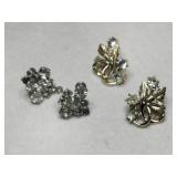 Star art clear rhinestone clip ons