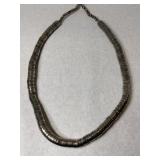 Silvertone segmented  tribal snake chain