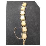 gold tone Thermostat square link  bracelet with