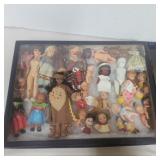 Assorted dolls with case