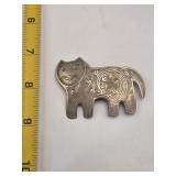 Silver Cat Brooch unmarked 6 grams