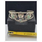 Navajo Turquoise and Sterling Cuff Bracelet  20