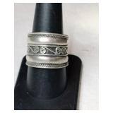 Silver. Spoon  ring.  Size 9   .200oz