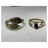 Silver native American rings        .140oz