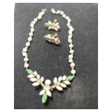 MCM Duane white and green beaded necklace and