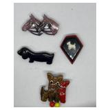 Bakelite & other animal brooches