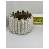 White lucite and gold-tone metal expansion