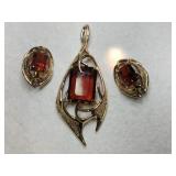 Sarah Coventry gold tone "motto topaz" Panda and