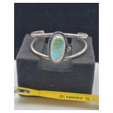 Navajo Turquoise and Sterling Cuff Bracelet 25