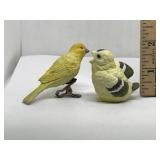 Pair of ceramic bird figures one marked Japan